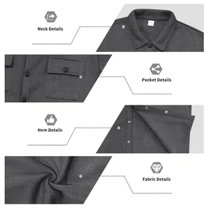 Vue détaillée de la veste en polaire lourde avec col, poche, ourlet et texture du tissu.