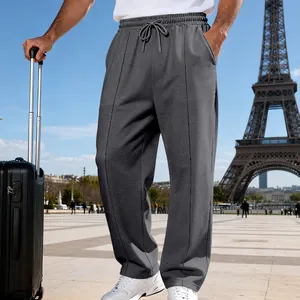 Lockere graue Jogginghose für Herren mit Kordelzug für Reisen und Freizeitaktivitäten