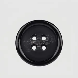 High-End Eco-Friendly Resin Buttons For Suits Overcoats Round Four-Hole Polished Marble Texture Clothes Decorative Sewing Accessory