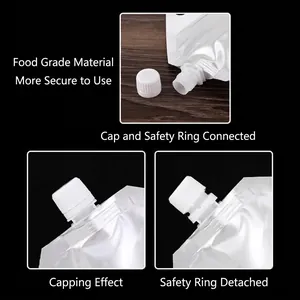 Durable stand-up aluminum foil spout pouch for juice and liquid packaging solution