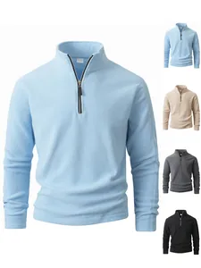 Men's quarter-zip polar fleece pullover featuring a stand collar and multiple colorways.