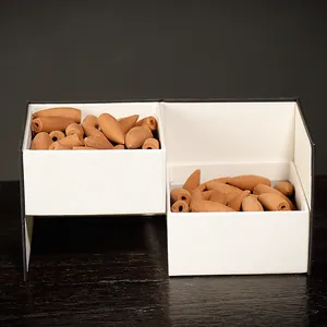 Premium sandalwood backflow incense cones gift box set for home air purification