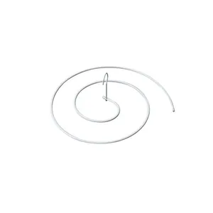 Minimalist space-saving white spiral laundry drying rack for bed sheets and blankets