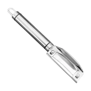 Multifunctional stainless steel peeler for lettuce pineapple and pumpkin on white