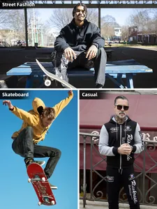 Trendy streetstyle hoodies voor heren in outdoor skateboard- en vrijetijdsomgevingen