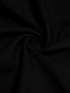 Detailed close-up showing the premium black ribbed stretch fabric of the men's T-shirt