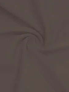 Detailed macro view of the brown ribbed knit fabric texture on men's slim fit t-shirt
