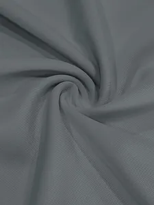 Detailed view of the premium grey ribbed knit fabric for men's slim fit T-shirts
