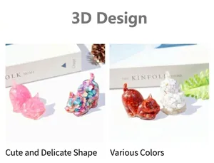 Natural crystal stone resin cute cat figurine for office desk home and room table decoration