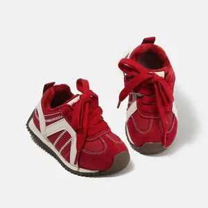 Baby First Walkers Winter Fleece Lined Warm Toddler Shoes Soft Sole Non-Slip Infant Sneakers Casual Color Block Walking Shoes