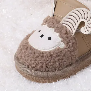 Cute cartoon sheep baby winter snow boots with warm plush lining for toddlers 0-2Y