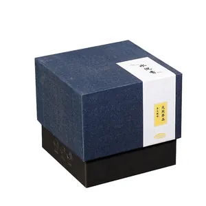 Handmade natural agarwood incense cones in an elegant blue gift box pack