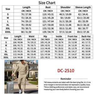 Detailed size charts and measurements for men's casual tracksuit set in beige knitwear