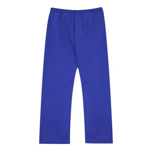 Vista posteriore di pantaloni casual dritti e larghi da uomo in blu reale
