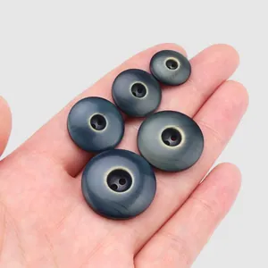 Boutons en résine japonais haut de gamme bleu foncé pour vêtements de luxe