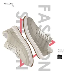 Vista detallada de zapatillas de cuero gris de primera calidad con textura