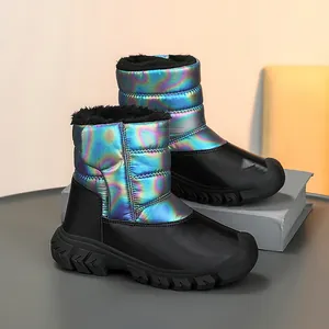 Holografische sneeuwlaarzen voor kinderen met warme voering en stevige antislipzool
