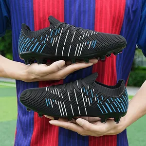 Youth firm ground soccer cleats for outdoor training with durable textured upper
