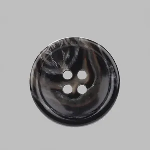 High-End Urea Resin Marble Texture 4-Hole Round Sew-On Buttons For Suits Coats Workwear Apparel DIY Sewing Crafting