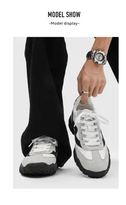 Men's fashion German Trainer shoes with 7cm height increase, casual racing style