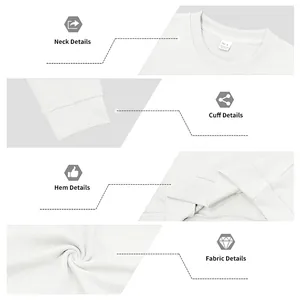 Detailed views showing white jacquard knit texture, ribbed cuffs and round neckline