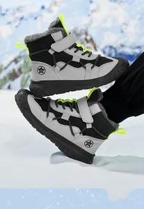 Strapazierfähige warme Schneestiefel für Jungen mit Kunstfell für den Außenbereich