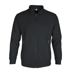 Vue détaillée d'une veste zippée texturée gris foncé pour homme à coupe ajustée.