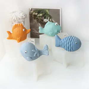 Dettagli degli stampi in silicone 3D animali per realizzare candele a forma di pesce