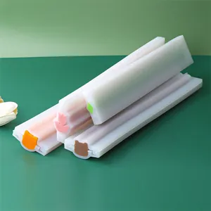Set of silicone tube molds with cat, bear, and tulip shaped cross-sections for DIY soap