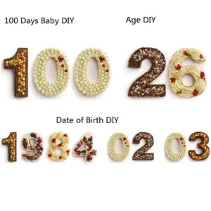 Various creative cakes made using 4-inch number silicone molds for birthday and DIY events