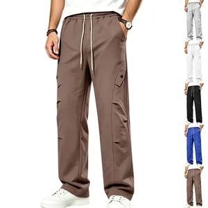Pantalon cargo ample et lourd pour homme en plusieurs couleurs de style high street