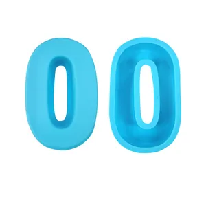 4-inch light blue silicone number 0 mold for birthday cakes and resin epoxy crafts