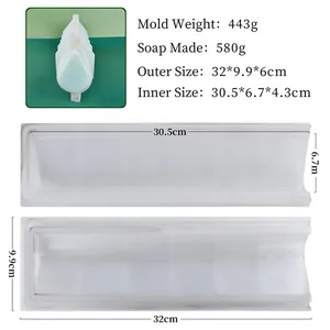 Dimensions détaillées du moule en silicone goutte d'eau pour gâteaux mousse et savons