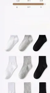 Affichage de chaussettes en coton respirantes pour hommes en plusieurs styles et couleurs