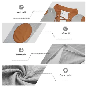 Detailed views of medieval Viking lace-up t-shirt showing fabric texture and neck design