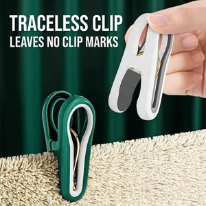 Pinces à Linge Antivent Sans Trace pour Chaussettes Vêtements Couettes Pinces en Plastique Durables Avec Tampons TPR Souples Maison