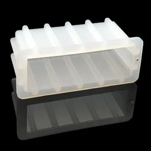 500ml rechteckige weiße Silikonform für handgemachte Seife und Kastenform-Kuchen