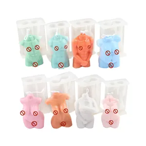 3D human body silicone molds for DIY candles, resin, and plaster crafting kits