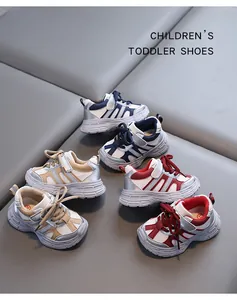 Multiple colors of toddler sneakers featuring breathable mesh and anti-slip soles for babies