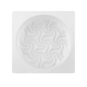 Vista dettagliata del motivo a spirale all'interno di uno stampo per mousse in silicone.