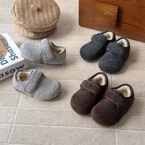 Cozy winter wool Birkenstock shoes for kids in multiple colors with fuzzy lining