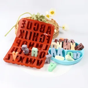 Stampo in silicone con 26 lettere inglesi per mousse al cioccolato e sapone fatto a mano