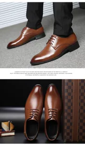 Detailaufnahme brauner Herren-Lederschuhe für Business und formelle Anlässe