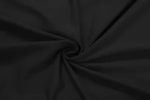 Detailed macro view of black high-elasticity knit fabric for backless jumpsuit