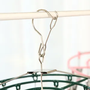 Tendedero profesional de acero inoxidable con 24 clips para calcetines y ropa