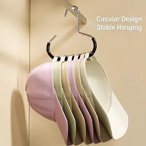 Crochet organisateur de chapeaux en métal antidérapant pour le rangement des casquettes