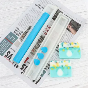 Kit de moules en silicone goutte de cœur pour savon artisanal et gâteaux mousse