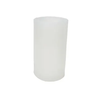 Translucent cylindrical silicone mold for DIY candle and plaster home decor crafts