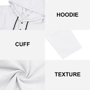 Detailed macro view of breathable linen hoodie texture, cuff, and hood design