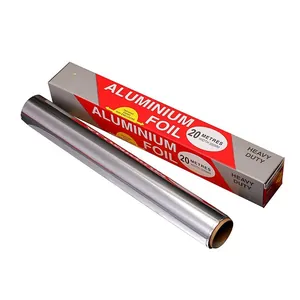 Rotolo di carta alluminio da 20m per barbecue e cottura professionale in cucina.